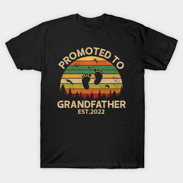 Promoted To Grandfather Est 2022 Pregnancy Announcement Vintage T-Shirt by Michelin